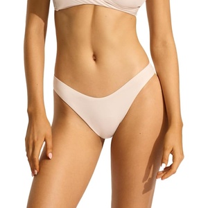 image:imageSeafolly Womens High Cut Pant Bikini Bottom SwimsuitSoleil Stone