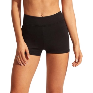 image:imageSeafolly Womens High Rise Boyleg Bikini Bottom SwimsuitEco Collective Black