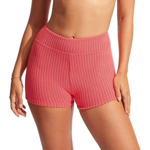 image:imageSeafolly Womens High Rise Boyleg Bikini Bottom SwimsuitHavana Sun Kissed Coral