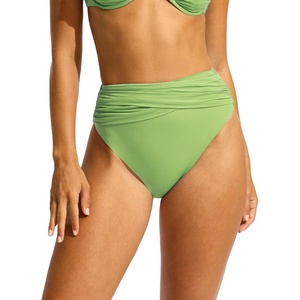 image:imageSeafolly Womens High Waist Wrap Front Bikini Bottom SwimsuitEco Collective Sage
