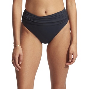 image:imageSeafolly Womens High Waist Wrap Front Bikini Bottom SwimsuitEco Collective True Navy
