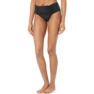 image:imageSeafolly Womens Gathered Front Retro Full Coverage Bikini Bottom SwimsuitEco Collective Black