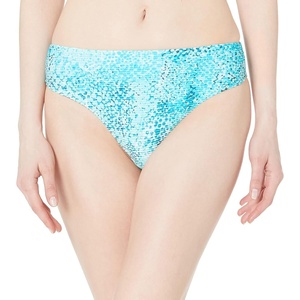 image:imageSeafolly Womens High Rise High Cut Bikini Bottom SwimsuitBlue Grass
