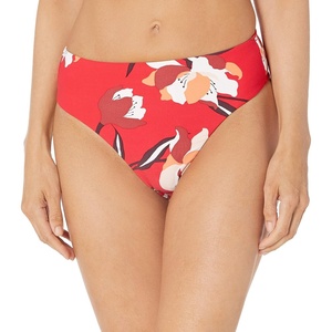 image:imageSeafolly Womens High Rise High Cut Bikini Bottom SwimsuitFlower Market Chili