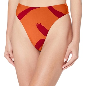 image:imageSeafolly Womens High Rise High Cut Bikini Bottom SwimsuitNew Wave Spicy Orange