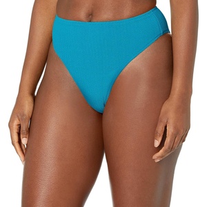 image:imageSeafolly Womens High Rise High Cut Bikini Bottom SwimsuitSea Dive Blue Grass