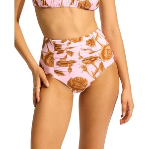 image:imageSeafolly Womens High Waisted Full Coverage Bikini Bottom SwimsuitRococo Blossom