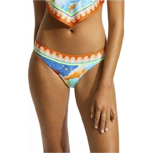 image:imageSeafolly Womens Hipster Full Coverage Bikini Bottom SwimsuitAquarius Turquoise
