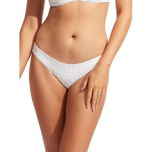 image:imageSeafolly Womens Hipster Full Coverage Bikini Bottom SwimsuitCapri White