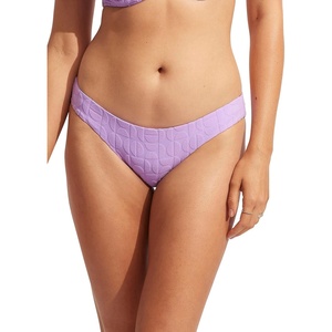 image:imageSeafolly Womens Hipster Full Coverage Bikini Bottom SwimsuitCapri Wild Rose