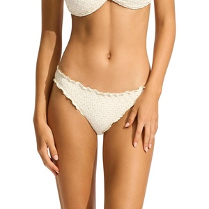 image:imageSeafolly Womens Hipster Full Coverage Bikini Bottom SwimsuitDaydreamer Vanilla